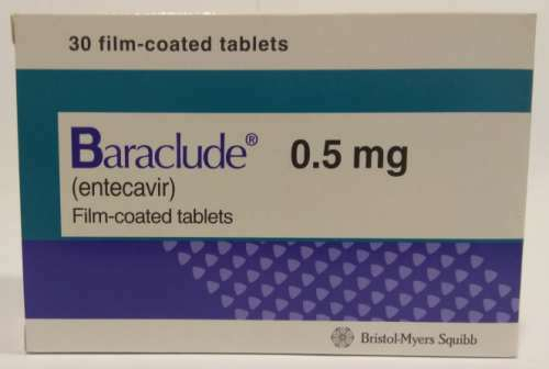 BARACLUDE / БАРАКЛЮД 1 MG 30 FTB. (Entecavir / Энтекавир) BRISTOL MYERS