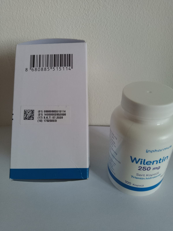 WILENTIN/Cuchel/ Syprine 250 MG 100 CAP. (Trientine/Триентин ) TRPHARM, original