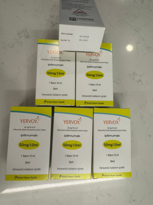 YERVOY / ЕРВОЙ 50 MG 10 ML 1 FLK. (Ipilimumab /Ипилимумаб) BRISTOL MYERS, original 