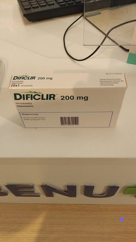 DIFICLIR/ДИФИКЛИР 200 MG 20 FTB.(fidaxomicin,фидаксомицин) Tillotts Pharma,Германия