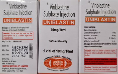 Фото - Винбластин, Vinblastine 10 мг для в/в Индия