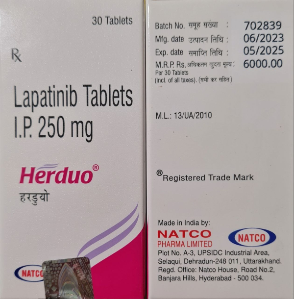 ТАЙВЕРБ, ТИКЕРБ, Tykerb (лапатиниб / lapatinib) 250 mg 30 tab, generic, Индия