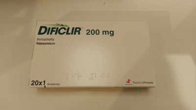 Фото - DIFICLIR/ДИФИКЛИР 200 MG 20 FTB.(fidaxomicin,фидаксомицин) Tillotts Pharma,Германия