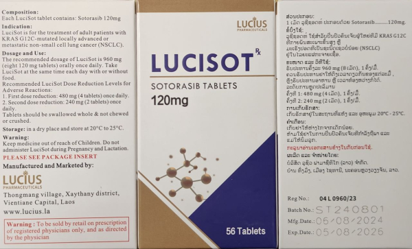 Lumacras, Люмакрас (соторасиб, sotorasib) 120 mg 56 tab генерик.