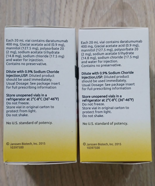 DARZALEX/ДАРЗАЛЕКС 1800 MG (Daratumumab / Даратумумаб) JANSSEN