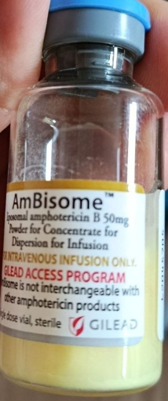 AmBisome (amphotericin B) 50 mg, 1 vial, Gilead Sciences