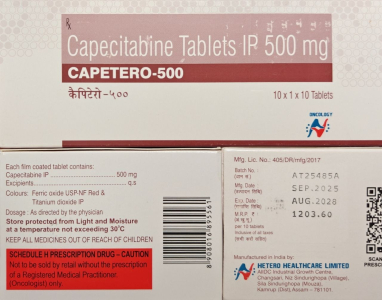 Photo - Xeloda (capecitabine) 500 mg, 120 tablets, India, generic