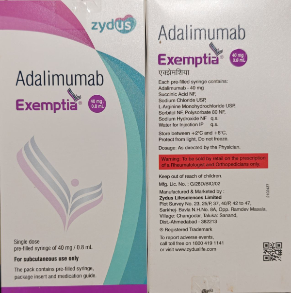 Humira, Mabura (adalimumab) 40 mg, India