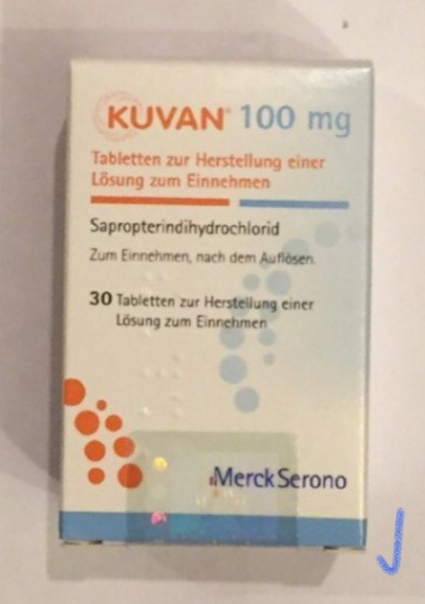 KUVAN / КУВАН 100 MG 30 TB. (сапроптерину дигидрохлорид) БіоМарин Інтернешнл Ирландия